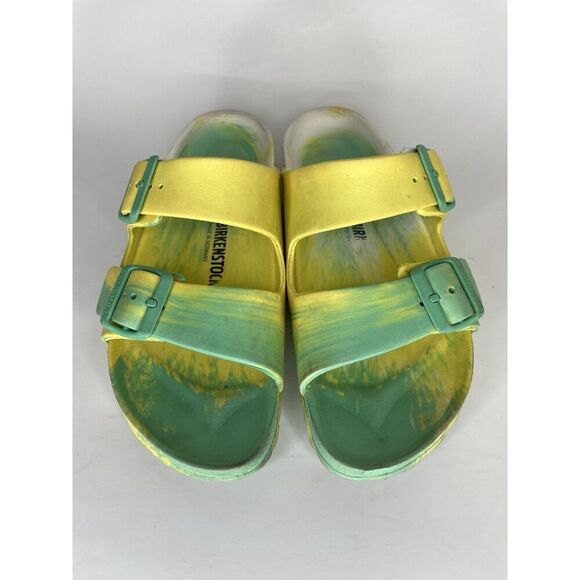 Birkenstock Sandals Slides Double Strap Buckle Women Size 38 US 7 Green - Picture 7 of 14